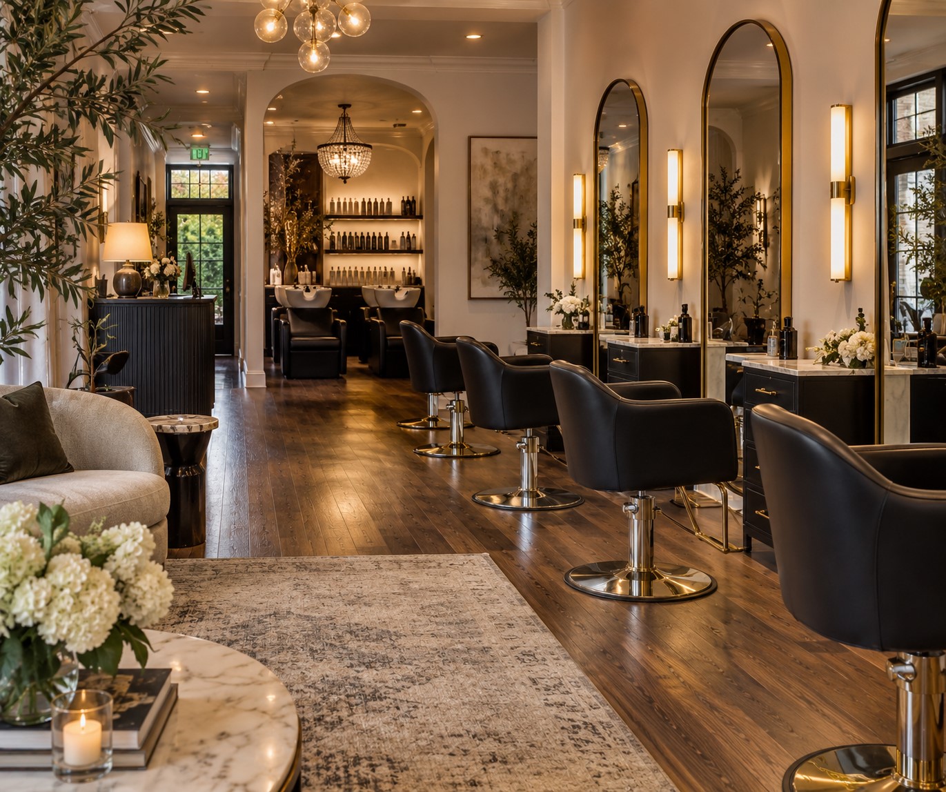 Inside Maison Roux Hair Studio on Magazine Street